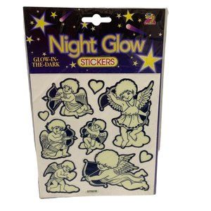 Vintage Twin Seven Angels Cherubs Night Glow Stickers NOS